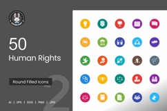 Human Rights Flat Round Icons Product Image 1