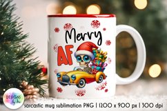 Funny Christmas Mug Designs Bundle, Funny Skeleton Santa PNG Product Image 11