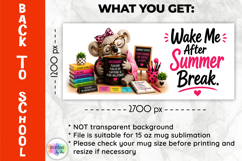 Cute Koala Teacher Mug Wrap PNG, Back to School PNG Product Image 2
