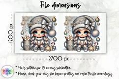 Christmas Coffee Mug Wrap, Christmas Baby Gnome, Cute Doll Product Image 2