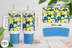 Lemons and Blue Flowers Designs, Mediterranean Lemons PNG Product Image 2