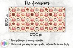 Coffee Lover Mug Wrap Sublimation, Coffee and Cookies Patter Product Image 2
