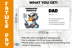 Funny Father Day Mug Wrap, Thermostat Inspector Dad Goose Product Image 2