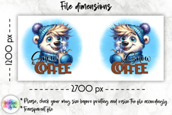 Cute Winter Animals Mag Wrap, Hot Cocoa Mug Wrap PNG Product Image 3