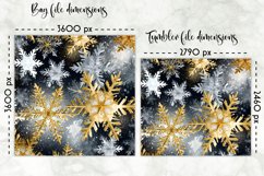 Shimmering Golden Snowflakes Lunch Bag | Snowflakes Tumbler Product Image 2