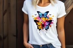 Butterfly Sublimation | Watercolour Colourful Butterfly PNG Product Image 2