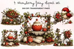 Strawberry Fairy Clipart PNG Product Image 1