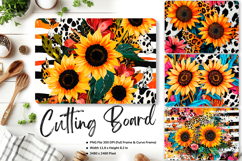 Sunflower Cutting Board Kitchen Chopping Board Sublimation_9 Product Image 1