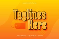 Taglines here,modern editable text effect Product Image 1