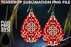Dazzling Red Sparkle Earring Art PNG Product Image 1