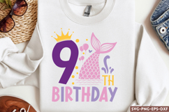 Mermaid Birthday SVG Product Image 1