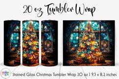 Stained Glass Christmas Tree Tumbler Wrap |Christmas Tree Product Image 1