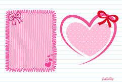 Valentine PNG, Hand Drawn Coquette Valentine Frame PNG Product Image 7
