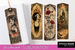 Vintage Halloween Bookmark - Printable Scrapbook Bookmarks Product Image 1