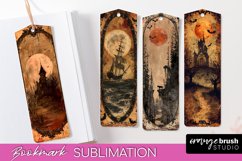 Vintage Halloween Bookmark - Printable Scrapbook Bookmarks Product Image 1