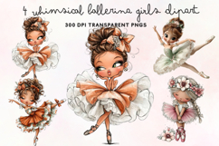 Whimsical Ballerina Girls Clipart PNG Product Image 1
