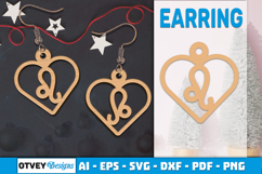 Zodiac Earring Lasercut | Earring Design Lasercut BUNDES 12 Product Image 7