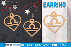 Zodiac Earring Lasercut | Earring Design Lasercut BUNDES 12 Product Image 9