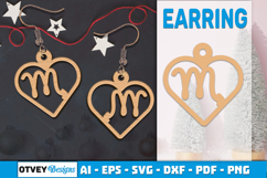 Zodiac Earring Lasercut | Earring Design Lasercut BUNDES 12 Product Image 10