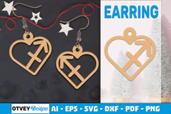 Zodiac Earring Lasercut | Earring Design Lasercut BUNDES 12 Product Image 11