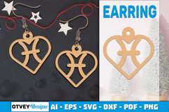 Zodiac Earring Lasercut | Earring Design Lasercut BUNDES 12 Product Image 14