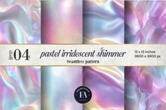 Holographic Pastel Digital Paper, Iridescent Texture Product Image 1