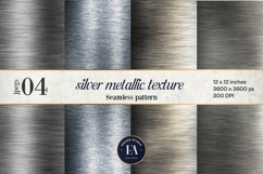 Silver Metallic Texture |Brushed Metal Background Product Image 1