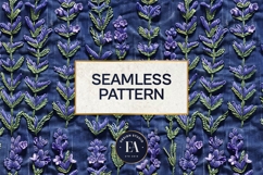 Embroidered Denim Digital Paper| Denim Pattern Product Image 3