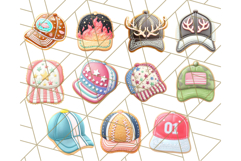 Baseball Cap Cookie Clipart PNG, Fun Hats in Cute Styles Png Product Image 2
