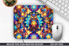 Owls Mouse Pad Sublimation, 4th Of July Mouse Pad PNG Product Image 1