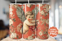 Cupid Vintage Valentine Tumbler | Valentine Tumbler Wrap Product Image 1