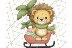 Safari Christmas PNG Clipart, Cute Jungle Animal Art Product Image 2