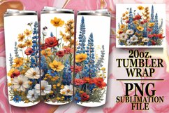 Beautiful Springtime Floral Tumbler Design Product Image 1
