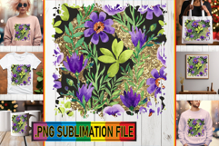 VIBRANT TSHIRT Designs PNG, Flower Pattern Product Image 1
