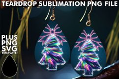 Timeless Teardrop Earrings Ideas PNG, Neon Xmas Product Image 1