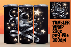 Crafty 20oz Tumbler Template , Astronaut Product Image 1