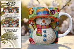 Christmas in July Snowman Mug Wrap 11oz/15oz Winter Product Image 1