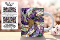 Glittery Flower Mug Wrap Sublimation Art 11oz 15oz Product Image 1