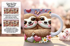 Dynamic 11oz Mug Wrap Png Template , Sweet Animals Product Image 1