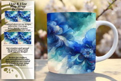 Inspirational 11oz Mug Wrap Png Artwork , Watercolor Patter Product Image 1