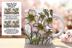 Cute 15oz Mug Wrap Png Artwork , Flowers Product Image 1
