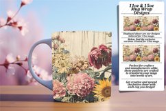 Botanical Blossom Mug Sublimation Art 15oz Product Image 1