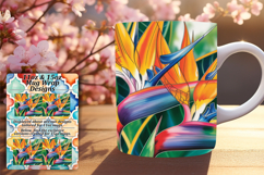 Sublime 11oz Mug Wrap Png Artwork , Flowers Product Image 1