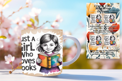 Charming 15oz Mug Wrap Png Artwork , Just A Girl Product Image 1