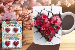 Garden Glamour: Sublimation Heart Mug Selection Product Image 1