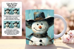 Winter Holiday Snowman Wrap Christmas Mug Design Product Image 1