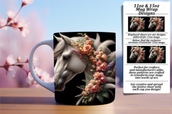 CUSTOM 11oz Mug Wrap PNG Artwork , Horse Product Image 1
