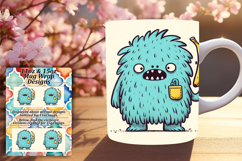 Gift 11oz Mug Wrap Png Artwork , Monster Product Image 1