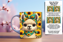 Sweet 15oz Mug Wrap Png Design , Cute Animals Product Image 1