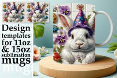 Playful Springtime Bunny Wrap Sublimation 15oz Product Image 1